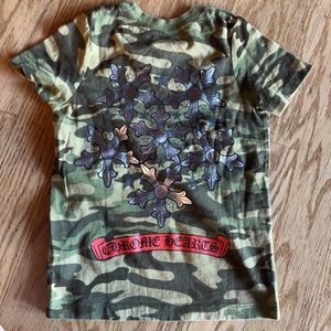 Chrome Hearts Kids Camo tee metallic print size 3T